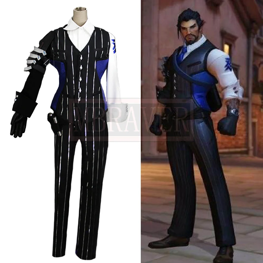 

OW Cosplay Costume Shimada Hanzo Cosplay Costume Halloween Uniform Full Set Customized Any Size