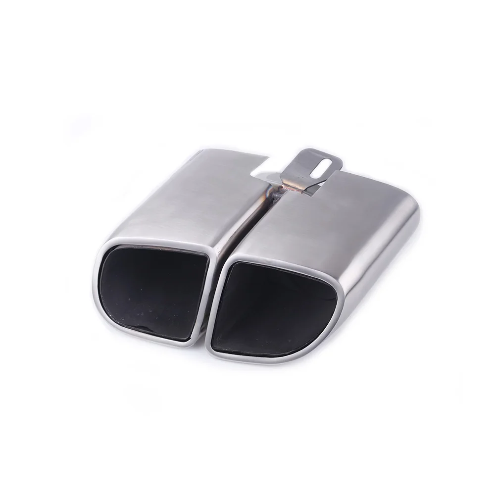 RASTP-1 Pair Brush Exhaust Pipe Tip Dual Outlet Tail Pipe Muffler Tip Stainless Steel for Porsche Panamera 2014  RS-CR2024