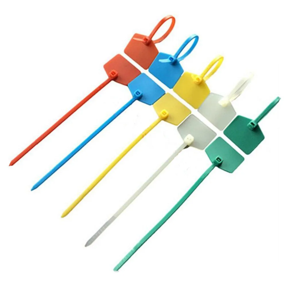 20 Pcs 4 Inch Marker Nylon Cable Ties Write on Ethernet, Colorful Wire Zip Ties Cable Mark Tags Nylon Power Marking Label