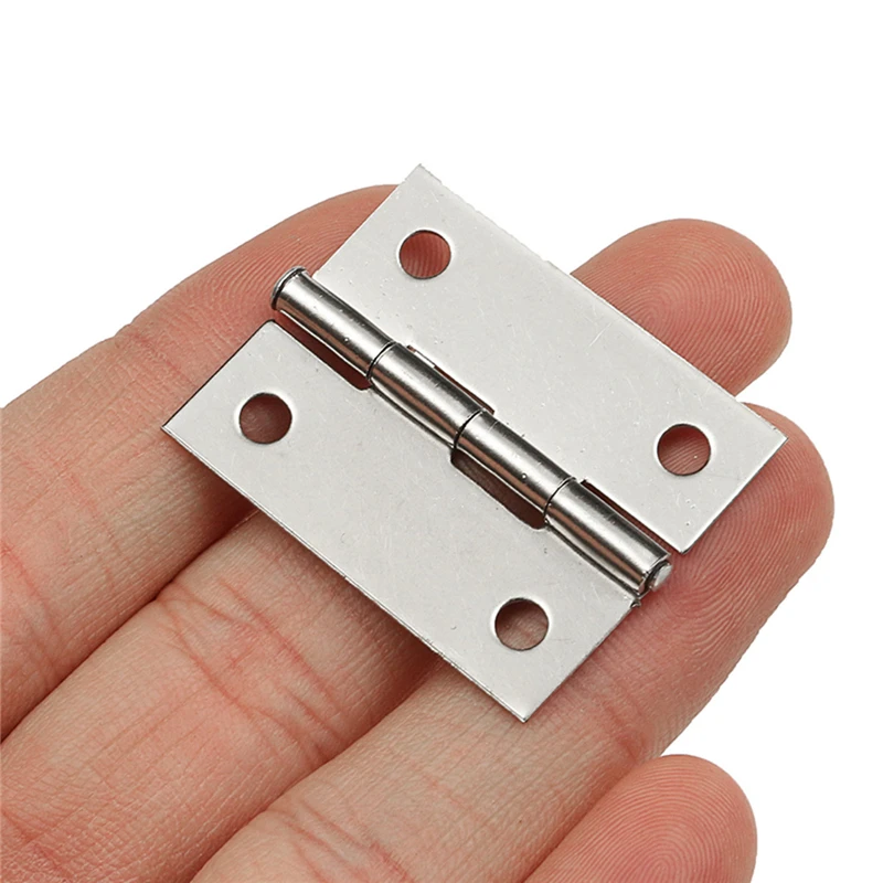 MTSPACE Durable 10pcs/Set Stainless Steel Butt Hinges for Cabinet Drawer Door 1.5 Inch Length Widely Used for Door Furniture