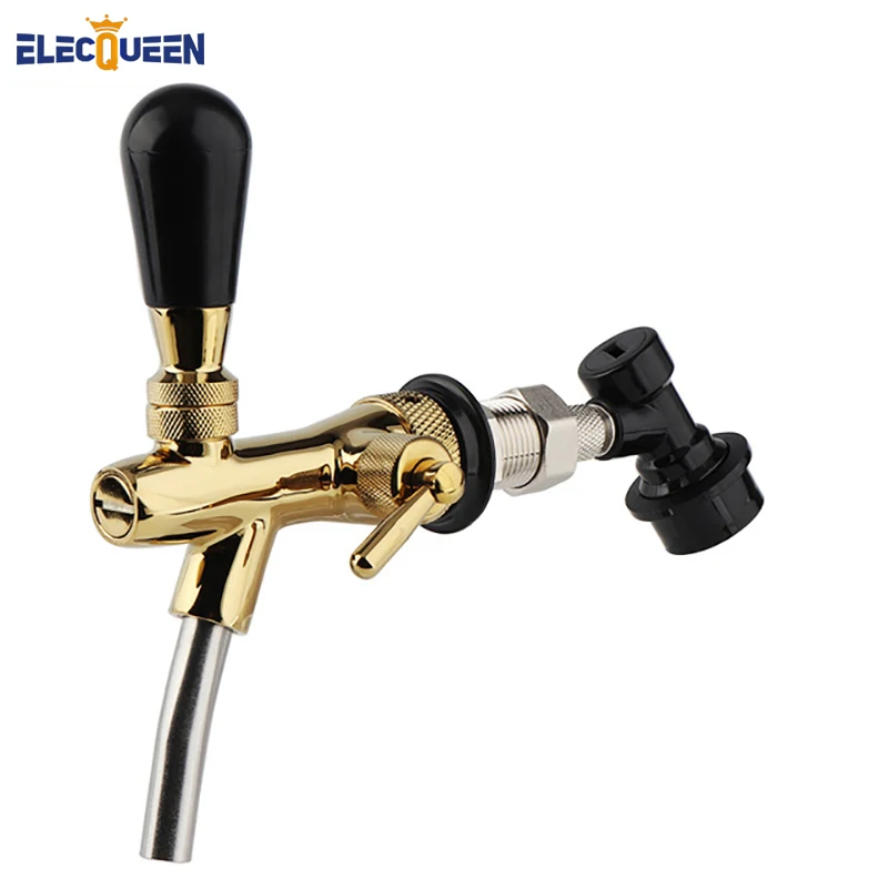 Beer tap faucet, Adjustable Faucet with chrome plating,homebrew making tap with ball lock