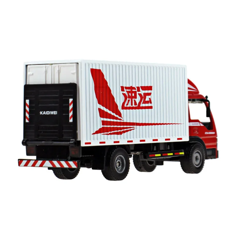 KAIDIWEI Children Kids Alloy Model Toy Postal express Transporter Container Truck Vehicle Car Metal 1:50 Gift image 3