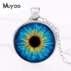 Retail cat's eye crystal pendant necklaces personality dragon eye glass dome pendant necklace black choker jewelry necklace HZ1