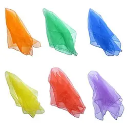 12pcs Towels Candy Colored Gym Towel Dance Practical Gauze Dancing And Juggling Scarf Chiffon 6 colors