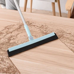 Magic Broom Sweep Dust Hair Bathroom Wiper Broom Rotate Connector Rubber Mop Cleaning Tool 180-degree rotating blade clean sweep