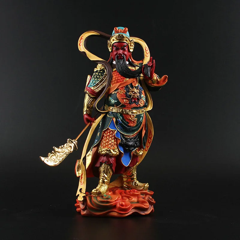 1 pcs Sangharama Bodhisattva, Resin painting Guan Gong, Buddha statues, Dharma, wealth, Peace Sculpture Resin Craft Decoration