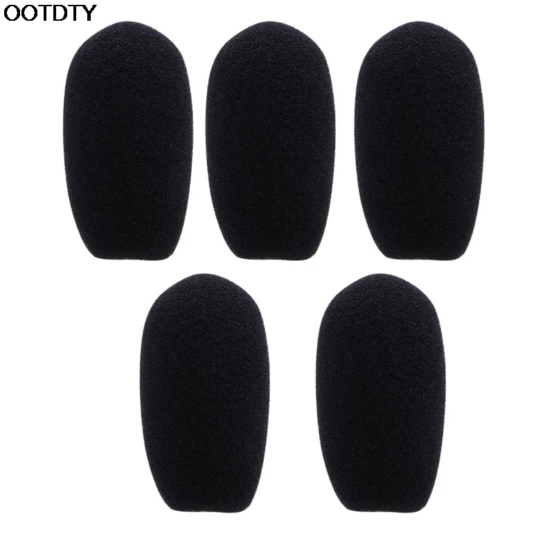 5 шт., черный микрофон Пена для гарнитуры, лобовое стекло чехол для микрофона-L060