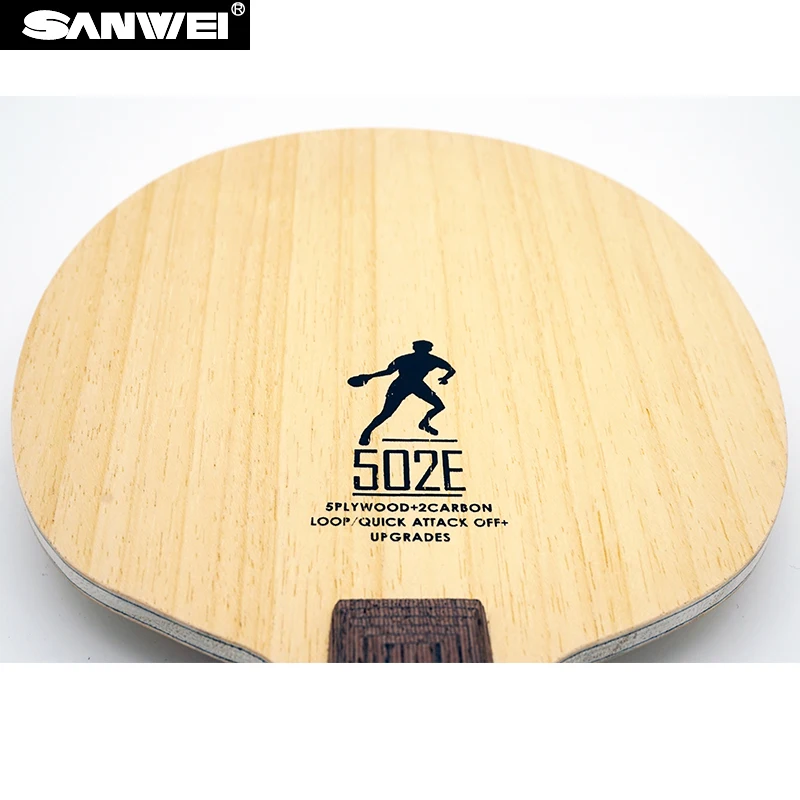 SANWEI – raquette de Ping-Pong CC 502E, 5 plis en bois + 2 carbone désactivé + entraînement, authentique