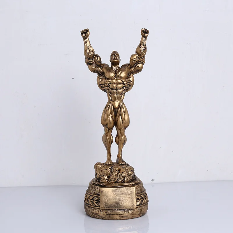 male  Bodybuilding Trophy Boxing Champion male Model Medal Award Trophy Home Furnishing Sports Souvenir Gifts Souvenirs