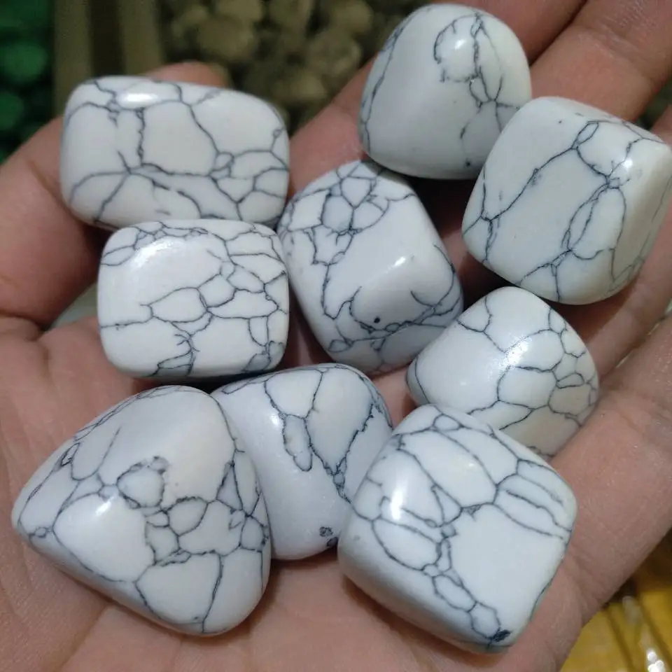 Natural White Turquoise Gravel Rock Rough Stone Nugget Healing