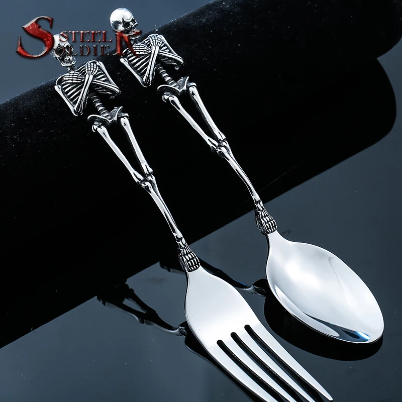 steel soldier fork and spoon amazing art work stainless steel high quality unique fashion handcraft