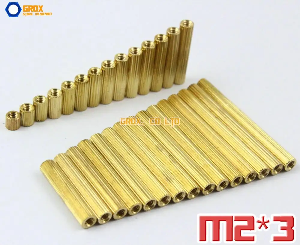 

500 Pieces Brass M2 x 3mm Female PCB Motherboard Standoff Spacer