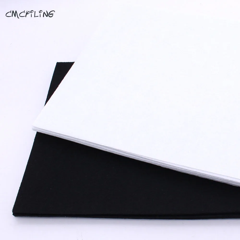 Black White 1mm Hard Felt Sheets For Felt Craft DIY Craft Arts Crafts & Sewing Scrapbook Hometextile A4 CMCYILING