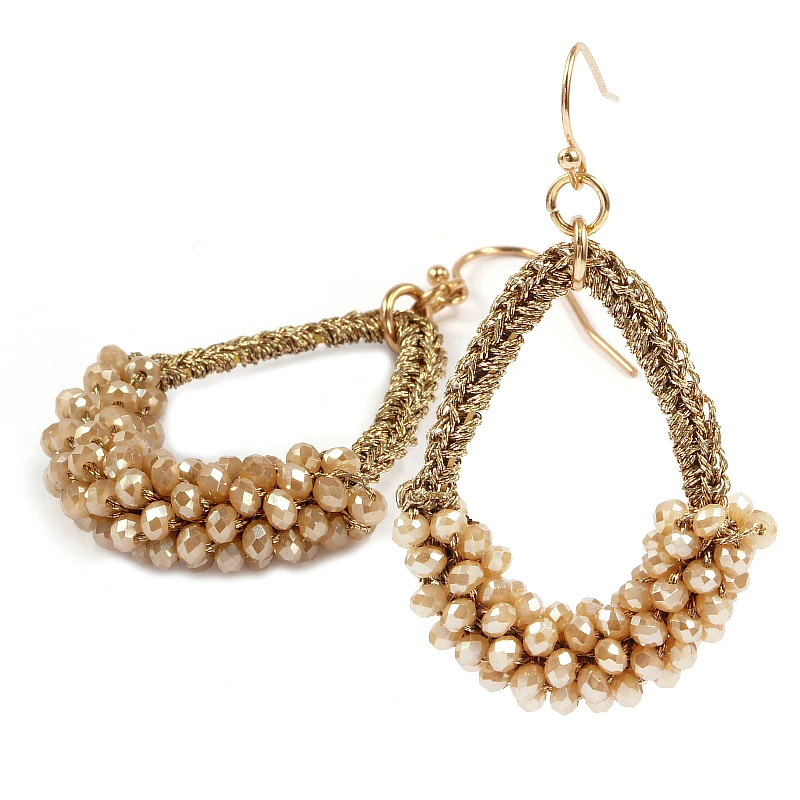 Sehuoran 2017New brinco big drop crystal earrings handmade jewelry earrings for woman brincos Pendant Weaving hot sale earring