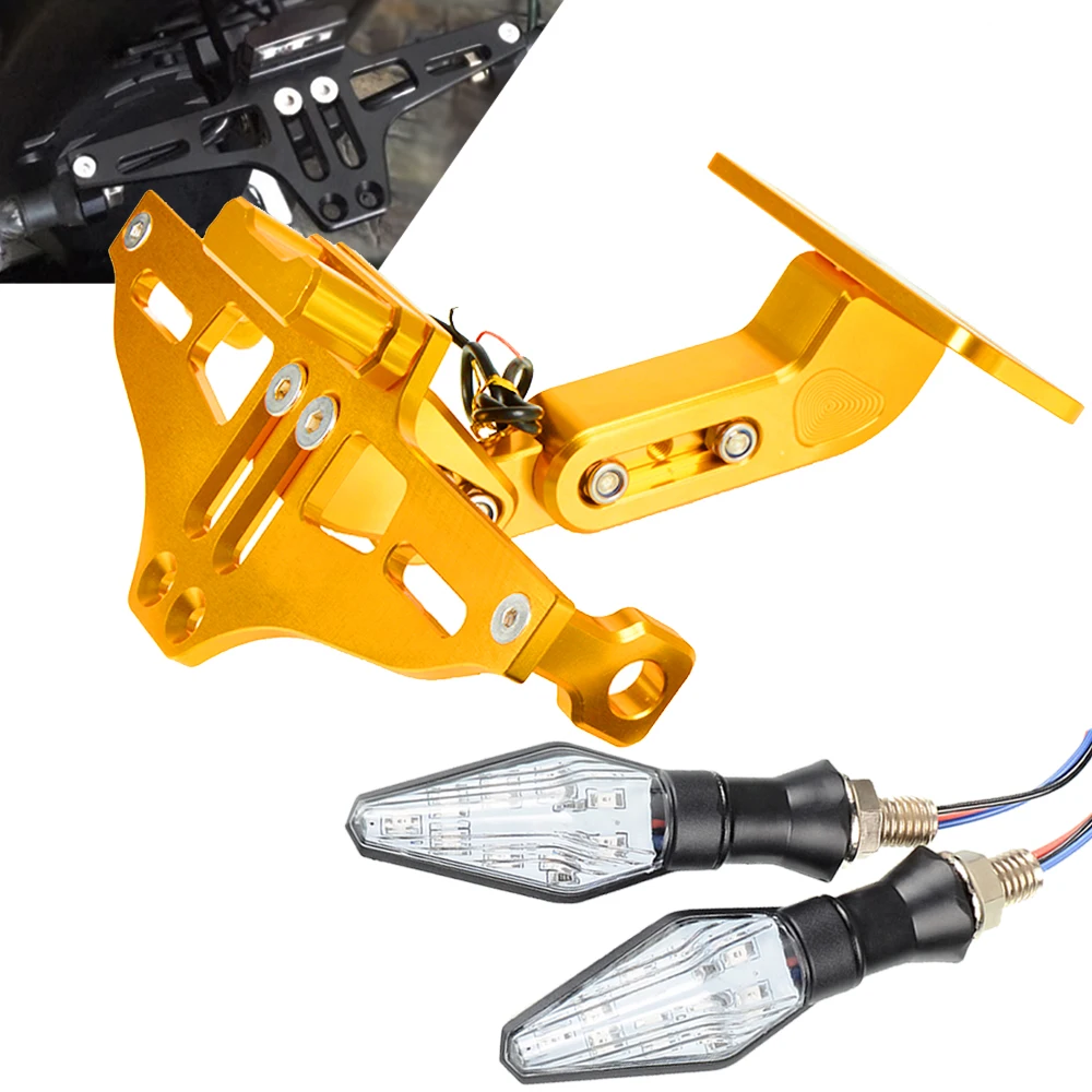 

Rear License Plate Mount Holder with LED Light For Benelli TRK502 For Husqvarna 701 Supermoto For DUCATI MONSTER 821 796 795