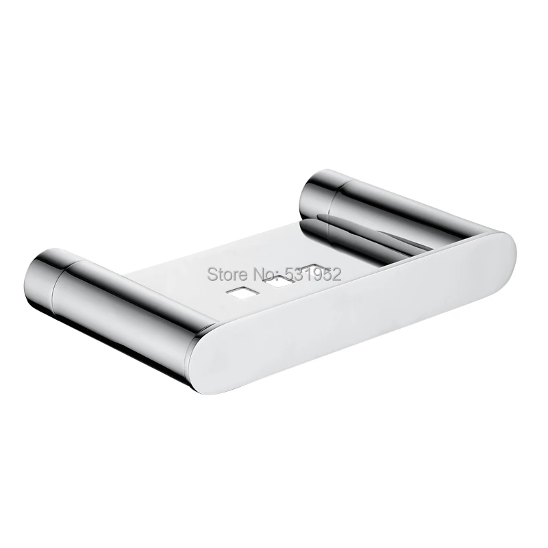 High Quality Stainless Steel Soap Draining Rack Wall Mounted Round Soap Dish Holder Polished Soap Basket Bathroom Accessories