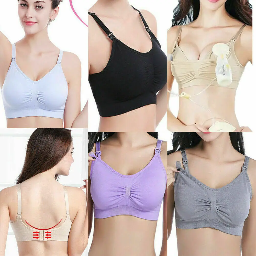 Women Hands-Free Maternity Bras Breast Pump 2018 New Bebes Breastfeeding Nursing Bra Pumping Bra Solid Bra Breastfeeding