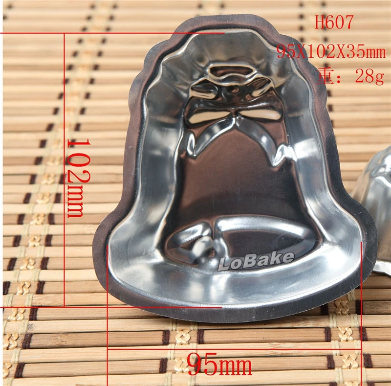 (5pcs/lot) Christmas Jingle Bell shape aluminium mold for mousse jelly cupcake soap cake tools mold DIY kitchen accessories