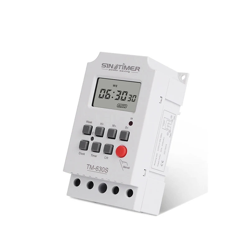 TM630S 12 VDC Heavy Load 30A Second Interval Timer Weekly Programmable Timer Clock Digital Time Timer 24 hours Time Switch