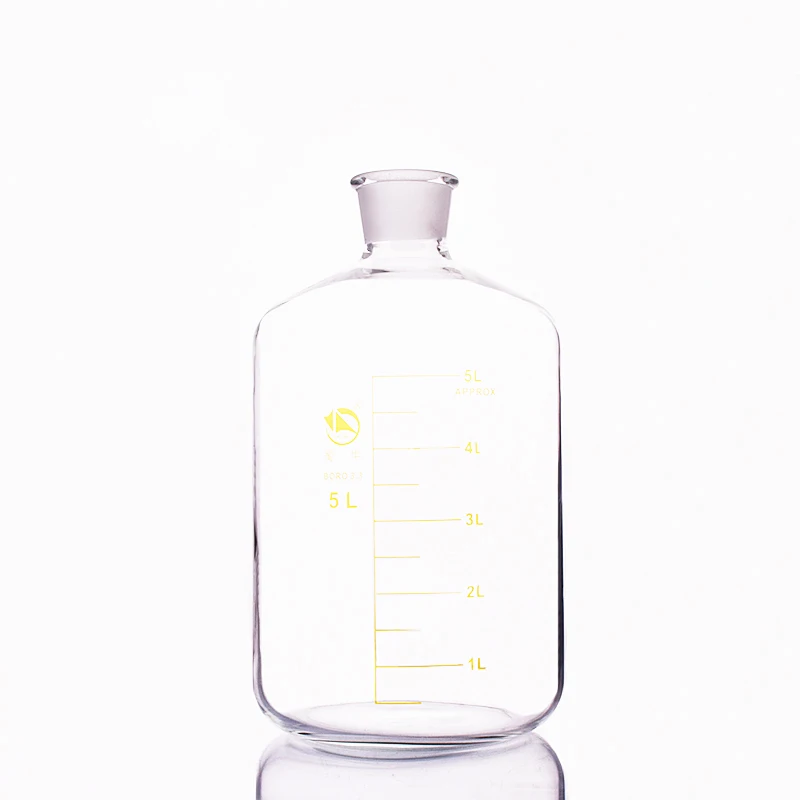 

Serum bottle,Borosilicate glass 3.3,Capacity 5000ml,10# bottle mouth,Reagent bottle,Graduation Sample Vials Lid