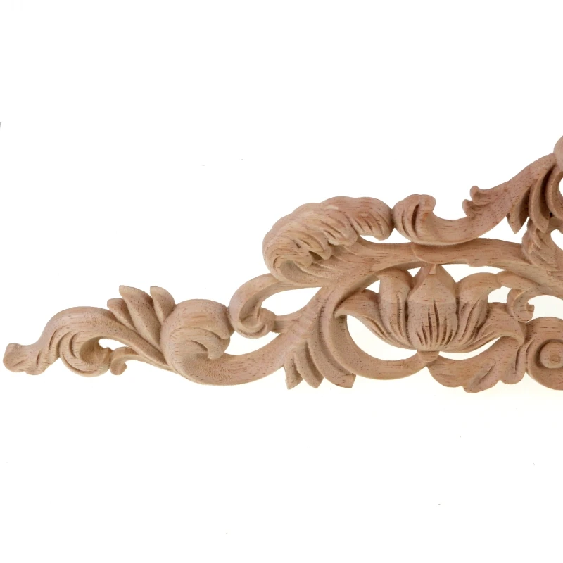 RUNBAZEF Corner Decal Wood Applique Frame Wall Door Woodcarving Figurines Vintage Home Decor Decoration Accessories Furniture