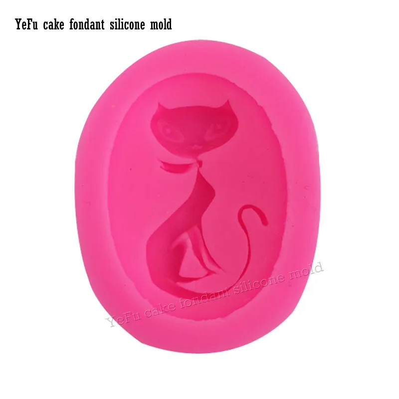 Cartoon Lady Cat Cake Silicone Molds Fondant Cake Decorating Tools Chocolate Candy Moulds Kitchen Bakeware F0905