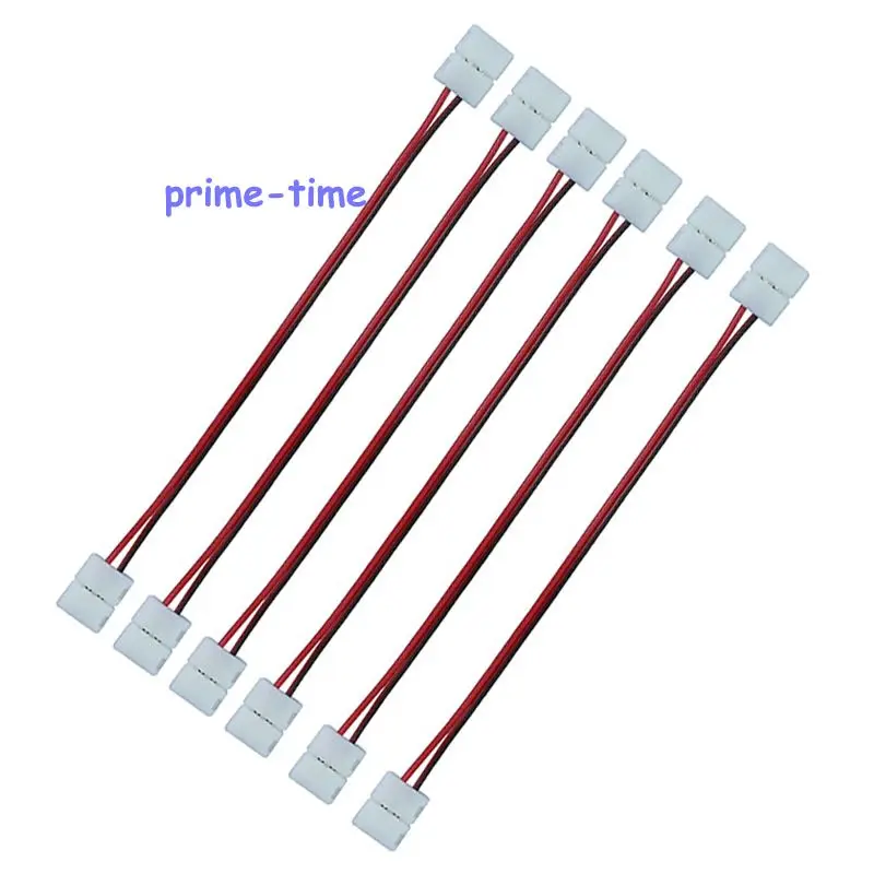 

10pcs 10mm 2PIN Strip to Strip PCB Connector Adapter with 15cm Cable For 10mm PCB 5050 5630 5730 Single Color LED Strip