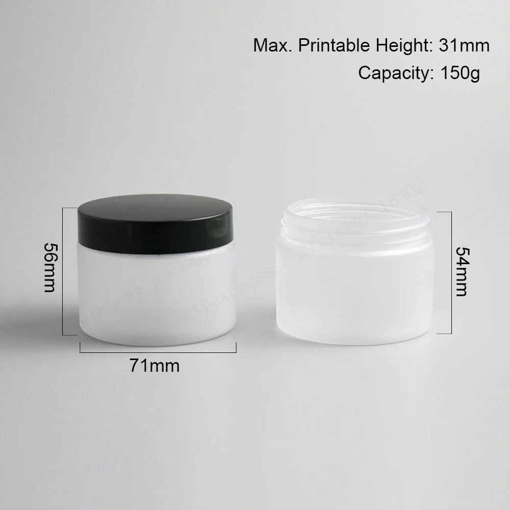 5oz Frost Plastic Jar With Plastic lids 150g Empty Cosmetic Containers Sample Containers Cream Jars Cosmetic Packaging 20pcs