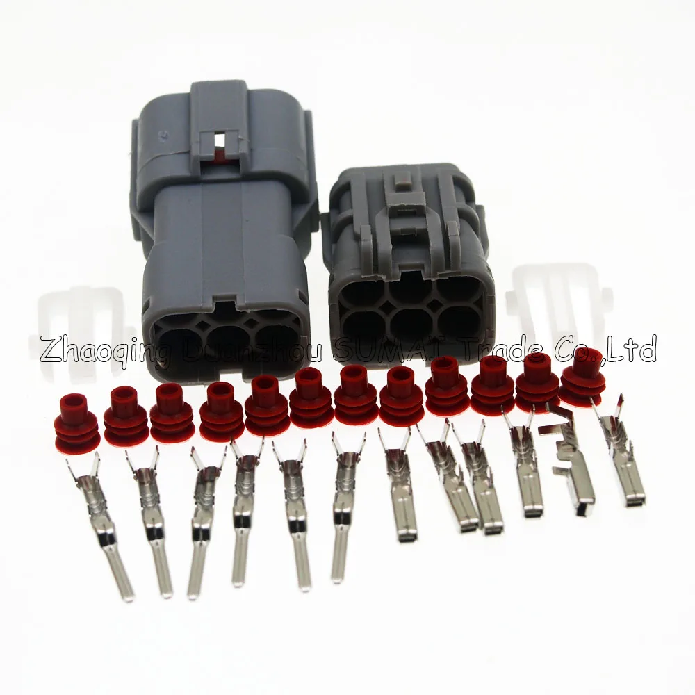 6 Pin male female auto headlight assembly/rear lights plug,6Pin car waterproof connector for HYUNDAI,KIA,GM Buick/Ford etc.