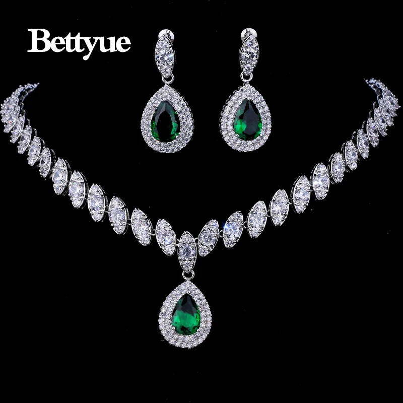 Bettyue Brand Fashion New Jewelry Sets AAA Multicolor Zircon Gothic Personality Bridal Jewelry For Woman Wedding Charm Gift