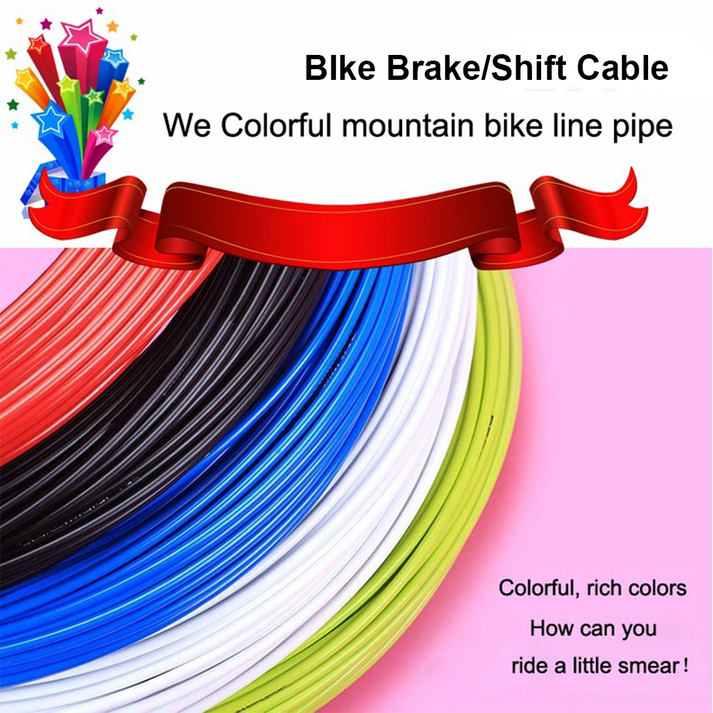 3m 4mm/5mm Bicycle Brake Cables Line Pipe Bike Shifters Derailleur Cable MTB Road Bike Shift Cable Wire Pipe High quality 6Color