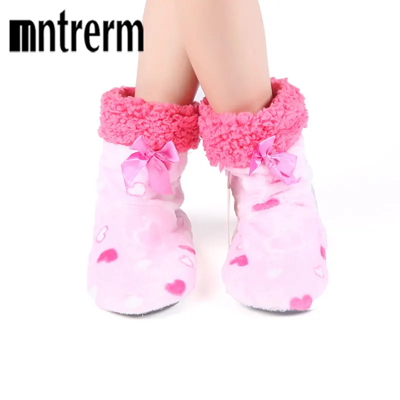 Mntrerm 2023 casa morbida peluche scarpe da casa pantofole ancora peluche pavimento interno calzino pantofola interna inverno scaldapiedi migliore 8