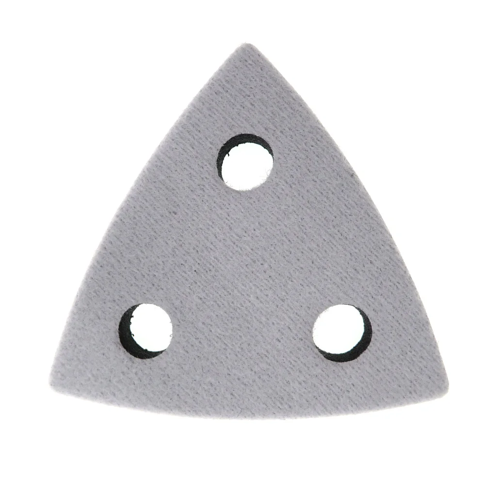 2PCS Soft Interface Pad 80x80x80MM 3-Hole Triangle Sanding Pad Hook and Loop Sponge Cushion Pad Sanding Disc Sanding for Machine