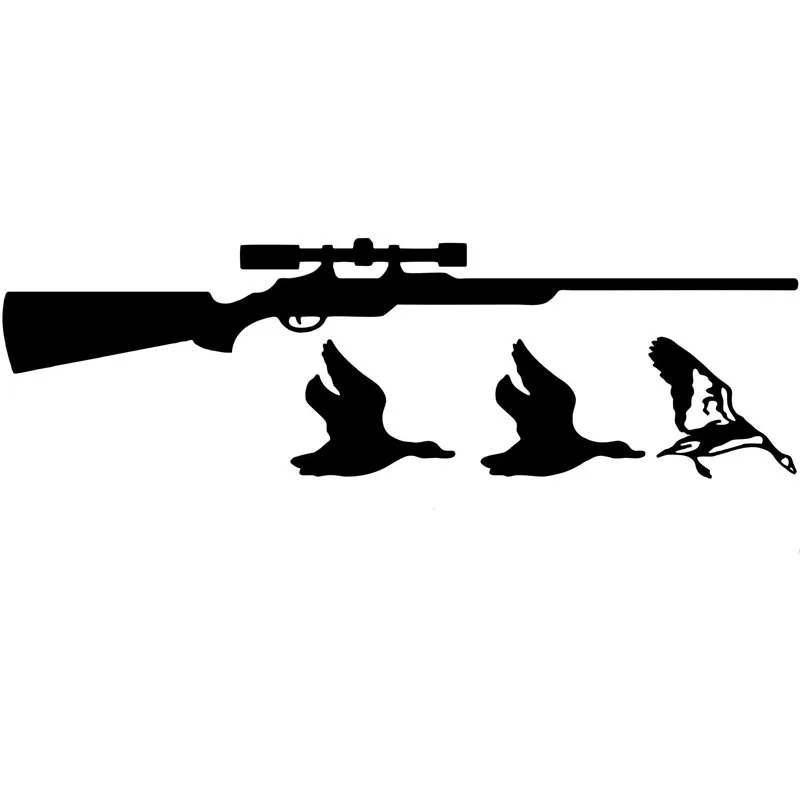 13.2CM*4CM* Duck Goose Pheasant Hunting Gun Hunter Car Window Vinyl Decal Sticker S9-0078