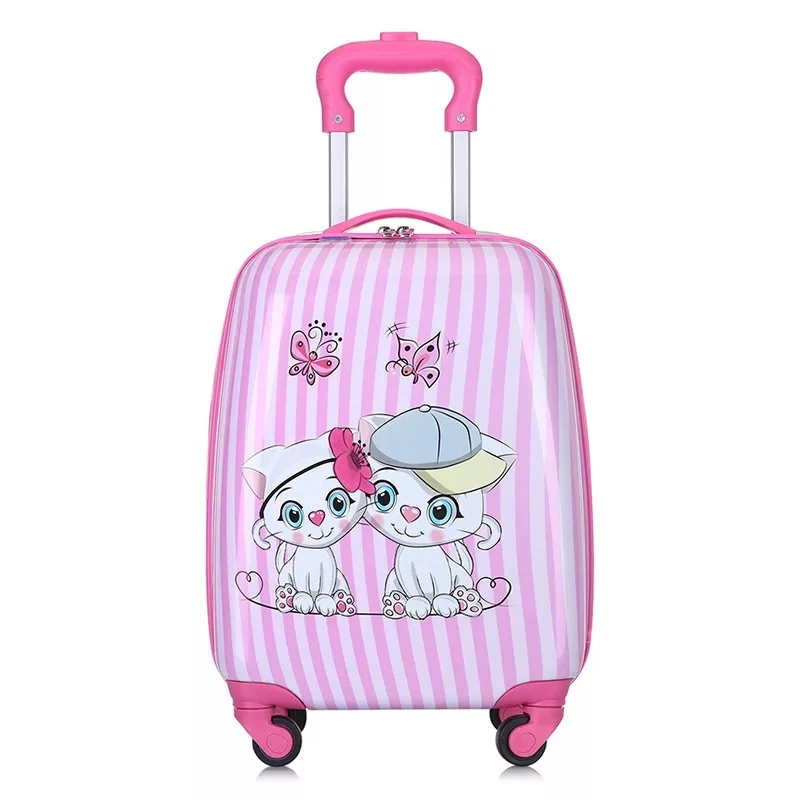 

kids anime trolley case boy school suitcase travel rolling suitcase girl pink cartoon trolley bag children luggage bag on wheels