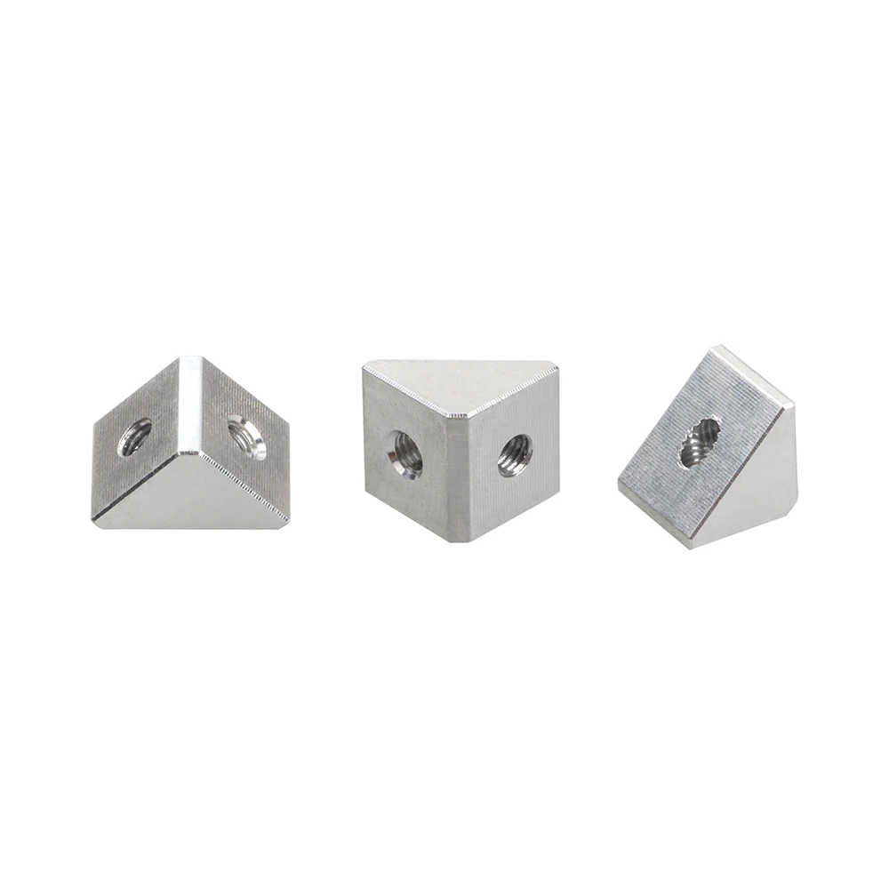 3DSWAY 5pcs/lot 3D Printer Parts M3 Screw Nut Bracket Fixing Block Sheet Openbuild Aluminum Block Triangle Cube DIY Accessories