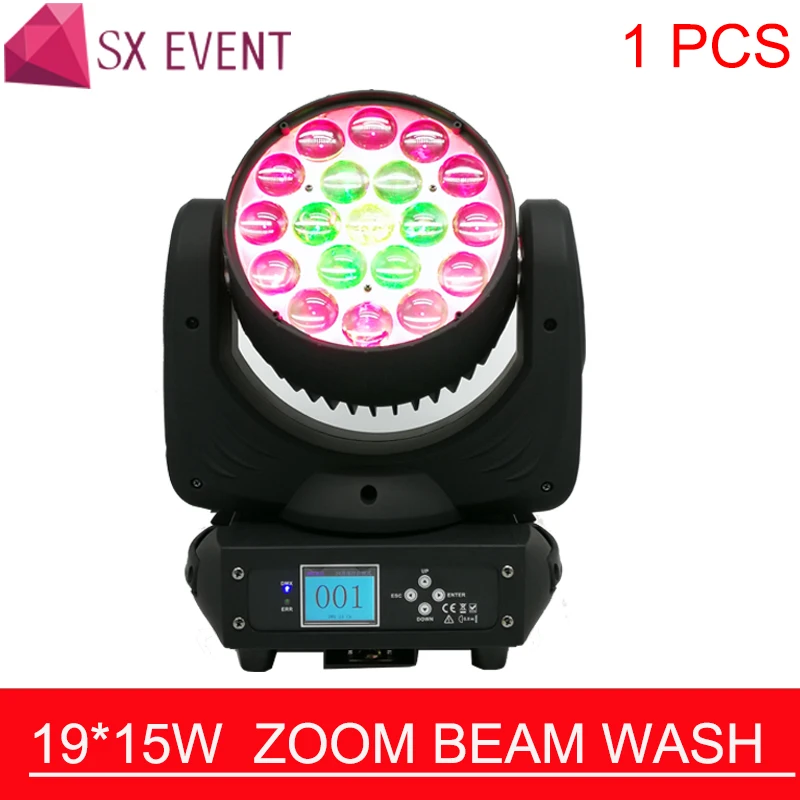 SX EVENT 2in1 Flight Case Package 19x15w RGBW Wash Zoom Moving Head Light LED Moving Head Washer Stage Light /SE-1915A