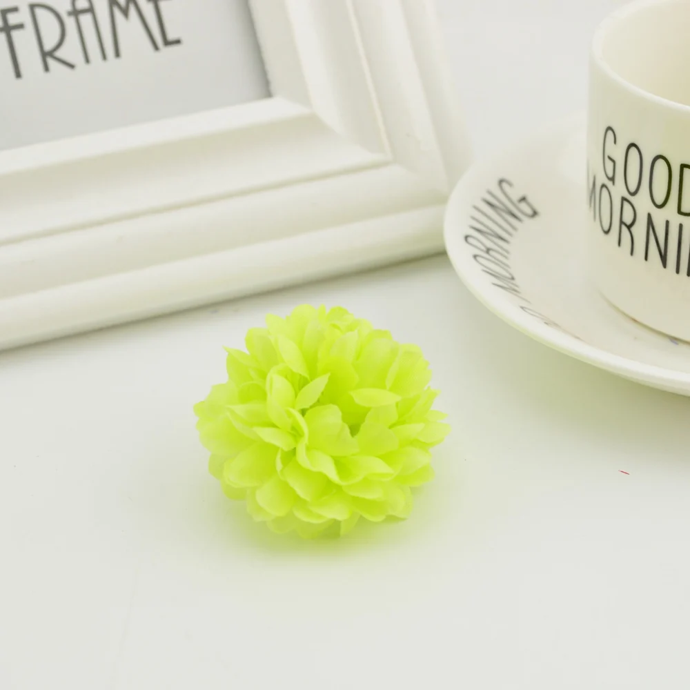5CM 20 Stück Mehrschichtige Seiden-Chrysanthemenköpfe Künstliche Blumen Günstig für Heim- und Hochzeitsdekoration DIY Kranz Brautstrauß – Detail 13