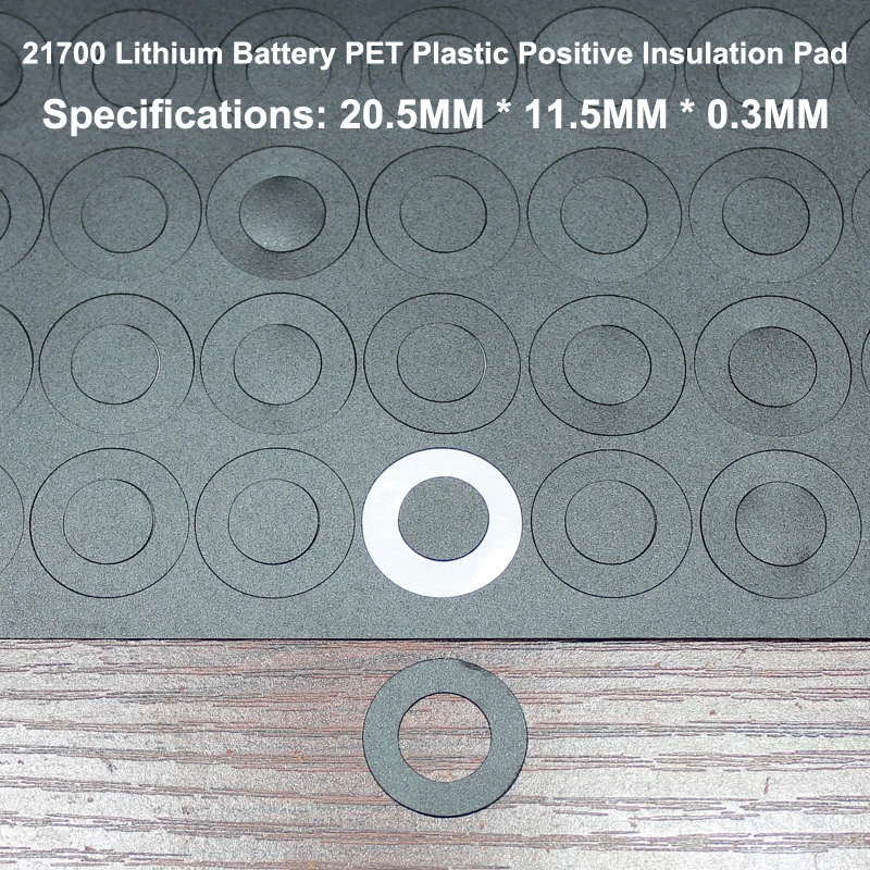 100 stücke/lot 21700 Lithium-Batterie Pet Kunststoff Positive Hohl Flache Isolierung Pad Original Dichtung Zubehör