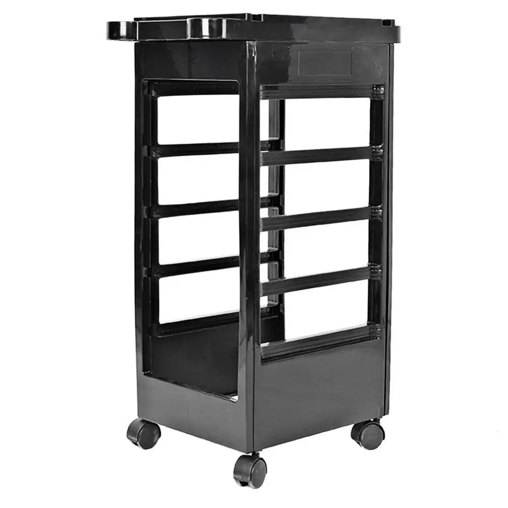5 Drawers Hair Salon Instrument Storage Cart Adjustable Height Trolley Beauty Tools Multi-functional rack