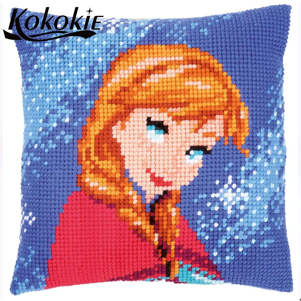 

Diy needlework kits embroidered mats fabric embroidery cushion cover kits knitting needles kit for cross stitch pillow kits