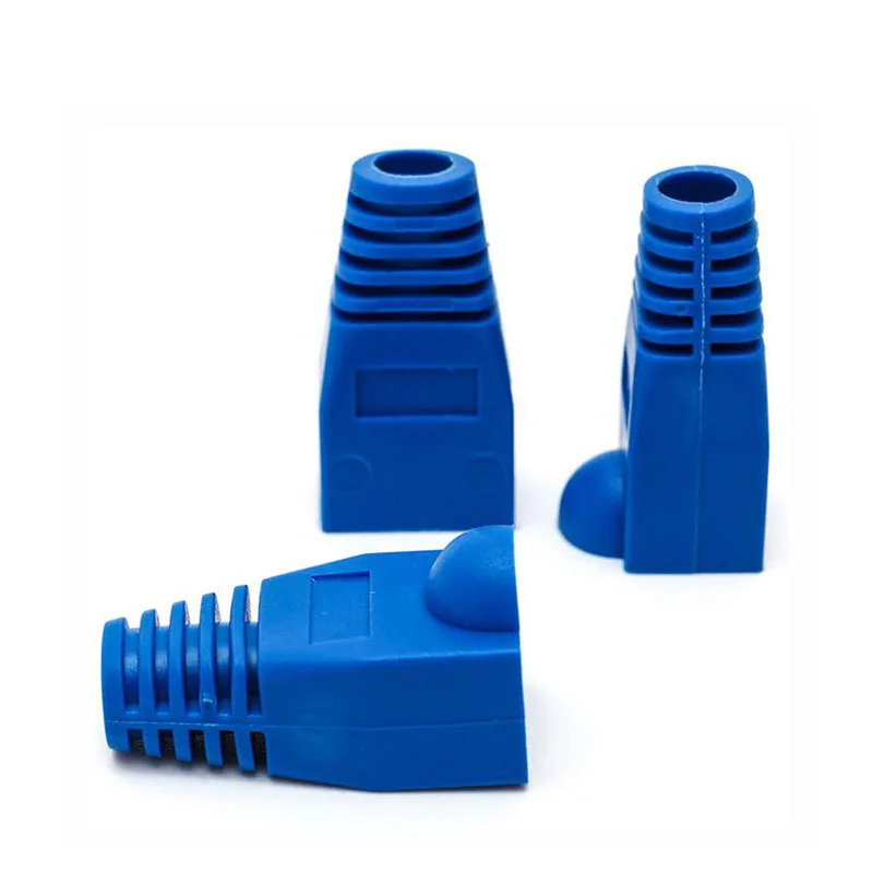 JINCHI Super Category 5 Category 6 RJ45 crystal head protective sleeve jacket thread mesh green PVC 20pcs