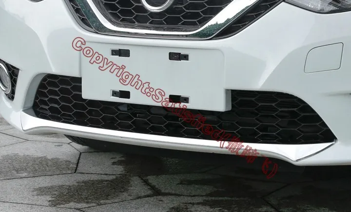 ABS Chrome Front Bumper Cover Trim For Nissan Sentra 2016 2017 Car Accessories Stickers