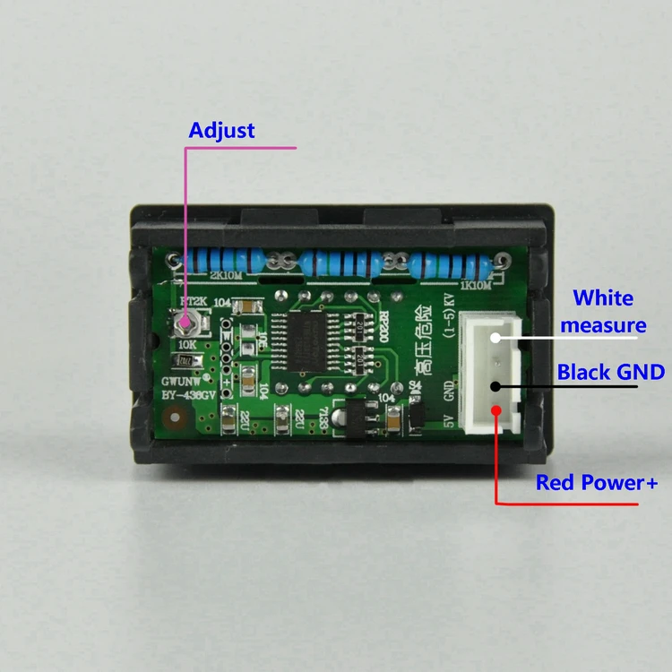 GWUNW BY436VG DC 0-3000V four bit high precision voltmeter digital display high voltage voltage meter 0.36 Inch 4 bit LED