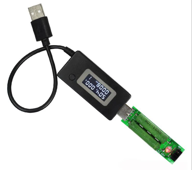 USB Current And Voltage Meter Monitor Tester Detects Mobile Phone Charging Mobile Power Capacity LCD Display