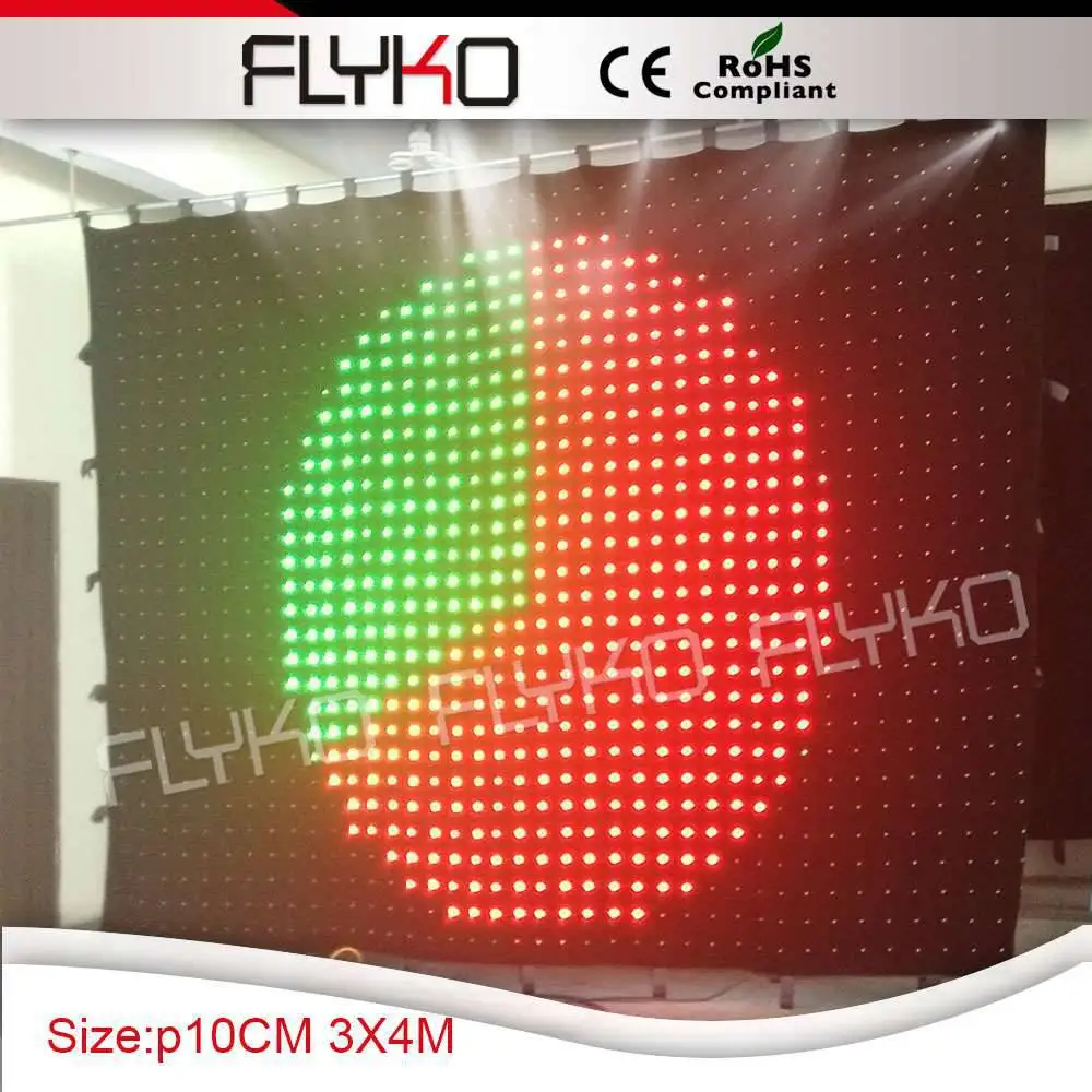 

Diy full color led stage backdrop flexible led video curtain