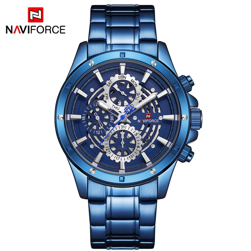 NAVIFORCE Top Luxury Brand Men Sports Watches Men\'s Quartz 24 Hours Date Clock Man Fashion Casual Gold Waterproof Wirst Watch