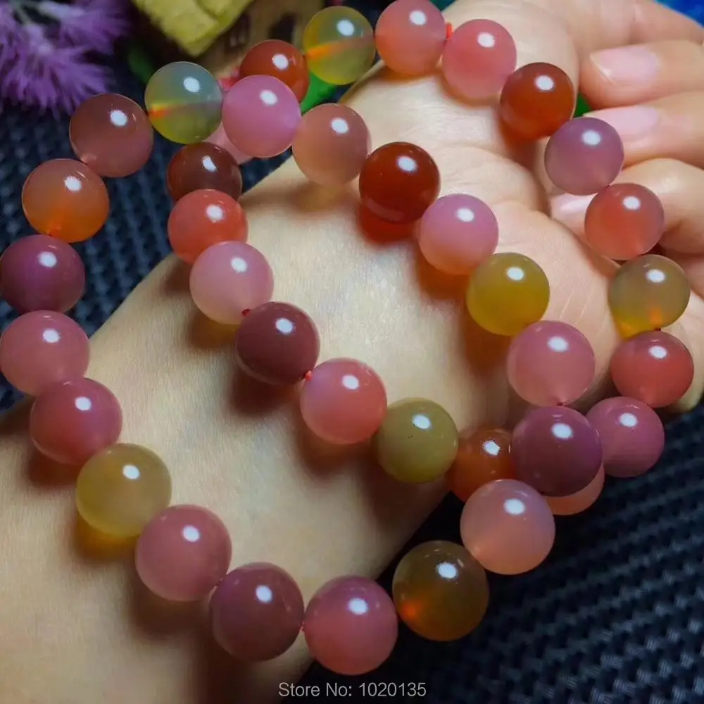 wow! china sichuan red agates blurry stone round 10mm  bracelet 7.5inch wholesale beads  FPPJ nature