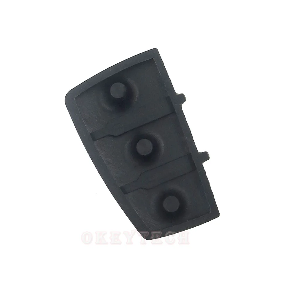 Okeytech 3 Tombol Remote Tombol Karet Key Pad Pengganti Remote Mobil Key Fob untuk Audi A3 B6 A4 A5 A6 C5 B8 Q5 Q7 TT S LINE RS