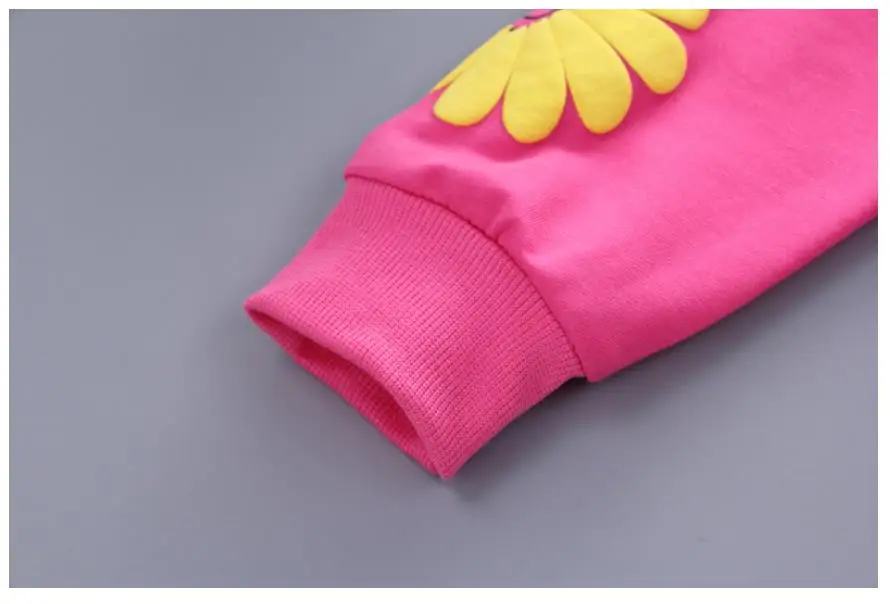 2023 echt Roupas Infantis kinder Kleidungsstück Frühling Und Herbst Neue Mädchen Reine Baumwolle Druck Drei-stück Kind Anzug 0-4y – Detail 14